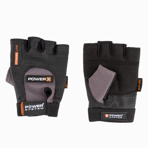 Рукавички для фітнесу Power System PS-2500 Power Plus Black/Grey M | Зображення 1