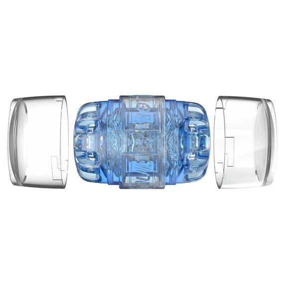 Мастурбатор Fleshlight Quickshot Turbo Blue Ice, компактный, отлично для пар и минета | Зображення 4
