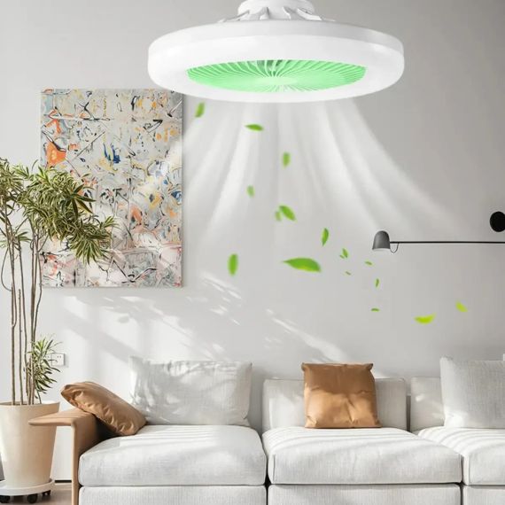 Лампа - вентилятор в патрон+пульт LED AROMATHERAPY FAN LIGHT CHP-008 RGB 2835RGB | Зображення 1