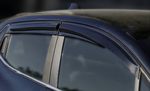 Ветровики (4 шт, Sunplex Sport) для Renault Clio IV 2012-2019 гг | Зображення 1