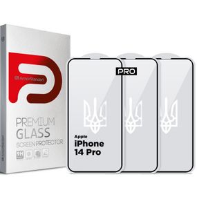 Стекло защитное Armorstandart Pro 3D LE Apple iPhone 14 Pro Black 3 шт (ARM77601)