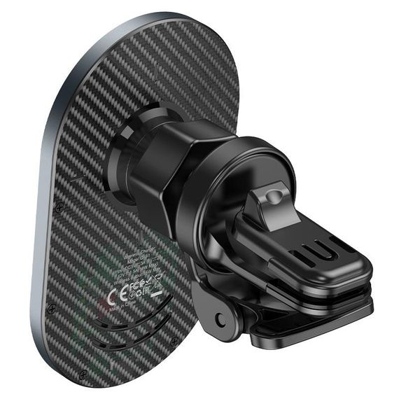 Автотримач HOCO CA91 + Wireless Charging 15W, кріплення на решітку, Type-C, Gray | Зображення 3
