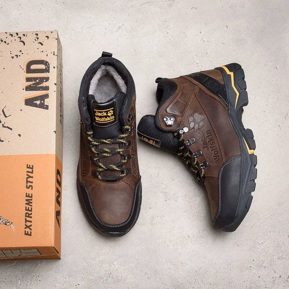 зимові шкіряні ботинки Jack Wolfskin коричневі | Зображення 3
