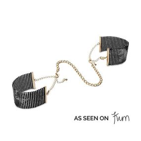 Наручники металеві стильні браслети Bijoux Indiscrets Desir Metallique Handcuffs Чорні One Size