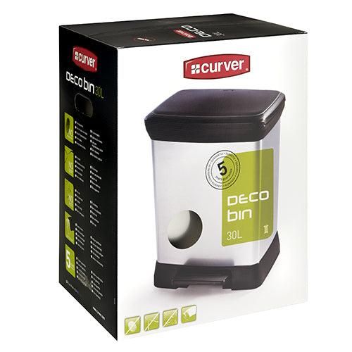 Контейнер для сміття з педаллю Curver (Курвер) Deco bin 30 л (02164) Сріблястий | Зображення 9