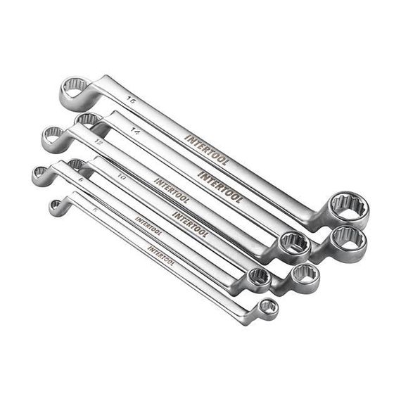 Набір ключів накидних, 6 од., 6-17 мм, Cr-V INTERTOOL HT-1101 | Зображення 2