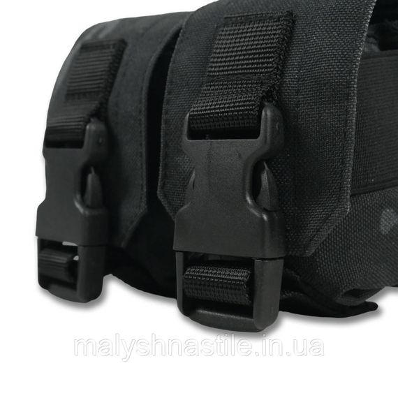 Тактичний підсумок під 2 гранати Kiborg GU Double Mag Pouch Dark Multicam | Зображення 4