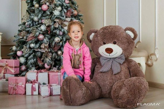 Большая мягкая игрушка мишка Yarokuz Билли 150 см Капучино