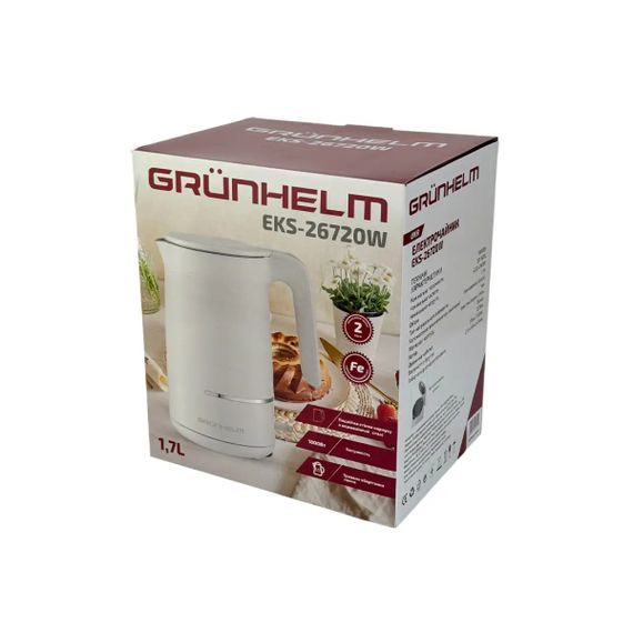 Електрочайник Grunhelm EKS-26720W 1.7 л білий | Зображення 5