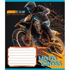 Тетрадь ученическая "Мотокрос" 012-520071L-2 в линию, 12 листов
