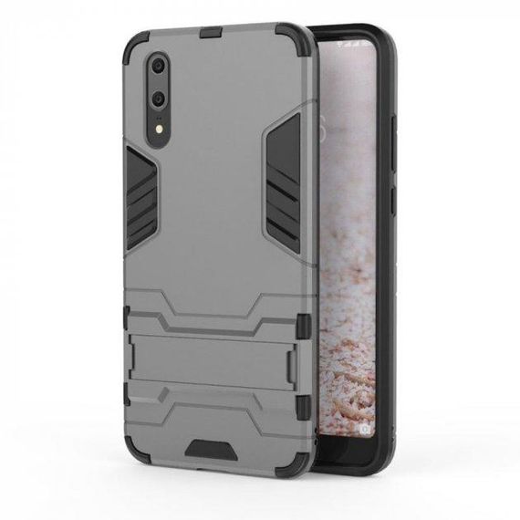Удароміцний чохол-підставка Transformer для Huawei P20,сірий