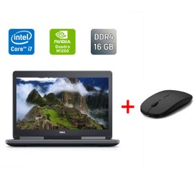 Мобильная рабочая станция Б-класс Dell Precision 7520 / 15.6" (1920x1080) IPS / Intel Core i7-7820HQ (4 (8) ядра по 2.9 - 3.9 GHz) / 16 GB DDR4 / 240 GB SSD / nVidia Quadro M1200, 4 GB GDDR5, 256-bit / HDMI б/у + Подарок Беспроводная мышь / USB