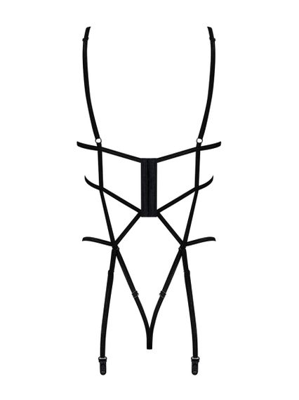 Боді-портупея відкрите Obsessive Badossa Чорне L/XL | Зображення 3