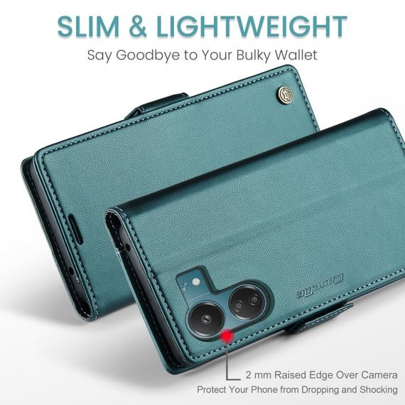 Шкіряний чохол-книжка Retro Case для Xiaomi Redmi 13 колір Зелений | Зображення 1