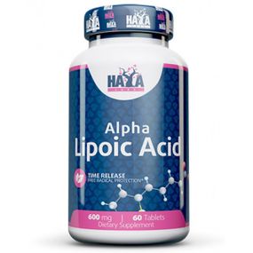 Альфа-ліпоєва кислота Haya Labs Alpha Lipoic Acid Time Release 600 mg 60 Tabs