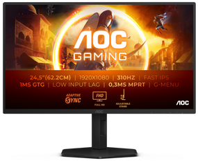 Монiтор 24.5" AOC 25G4SXU Black