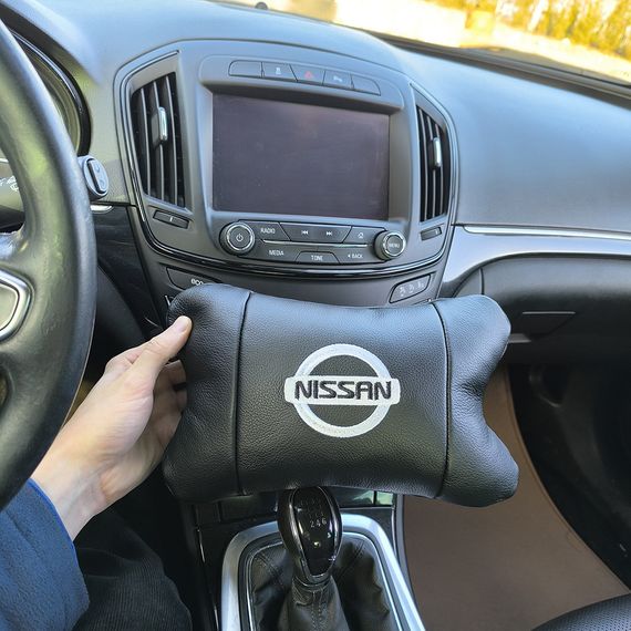 Декоративна подушка підголівник Nissan Нисан, Подушки-підголівники на сидіння автомобіля JG-81 | Зображення 5