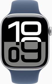 Смарт-годинник Apple Watch Series 10 GPS 46mm Silver Alu. Case w. Denim Sport Band - M/L (MWWM3)
