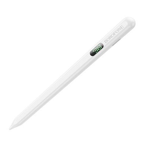 Стилус Borofone BG101 Active capacitive pen with digital display for iPad White