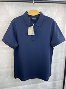 Трикотажне поло синій Tom Ford Logo "TF" Dark Blue f684