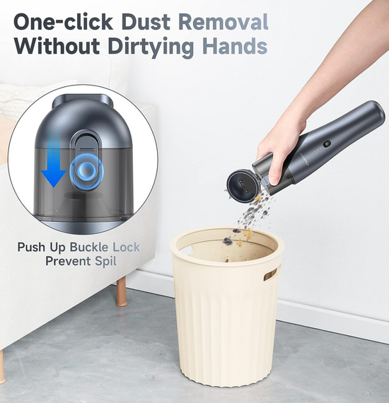 Пилосос автомобільний, ручний бездротовий мінімілосос із всмоктуванням | Зображення 6