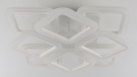 Люстра світлодіодна стельова LED світильник для квартири на стелю лед з пультом 25611 Білий 11х50х50 см. | Зображення 8