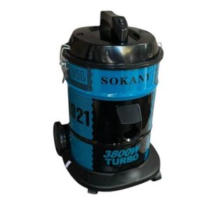Пилосос професійний з мішком для збору сміття 21л 3800Вт SOKANY SK-13021 Чорний з блакитним