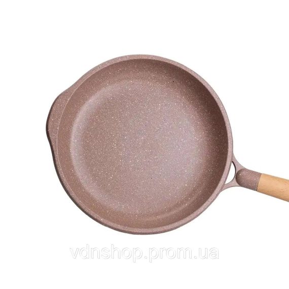 Алюмінієва сковорода 2,8 л з мармуровим антипригарним покриттям Ø 28 см, товсте дно MGC кавовий HP-4-420CO | Зображення 3