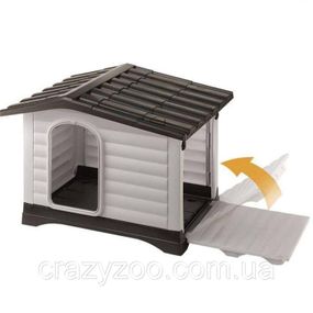 Будка для собак Ferplast Dogvilla 70 термопластиковая серая 73x59x53 см 87253099