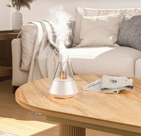 Зволожувач повітря, аромадифузор із живленням від USB і пультом дистанційного керування, білий + олії | Зображення 2