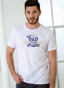 Футболка чоловіча із принтом "Best Dad Ever" біла