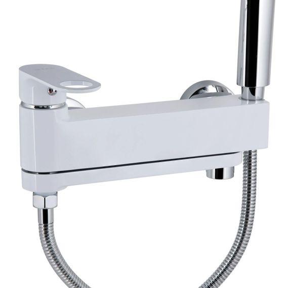 Змішувач для ванни Qtap Jay, Chrome/White (k35) з душовим гарнітуром QTJAY260CRW45554 | Зображення 5