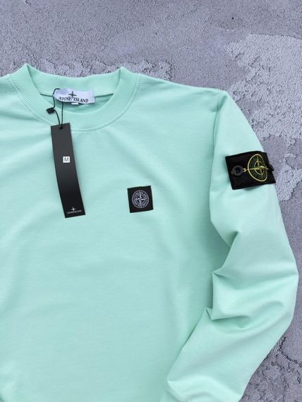 Костюм Stone Island світшот м'ята, чорні штани+ 2 пари шкарпеток у подарунок | Зображення 1
