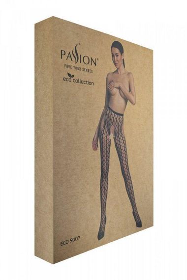 Эротические колготки-бодистокинг Passion ECO S007 black sexstyle | Зображення 5
