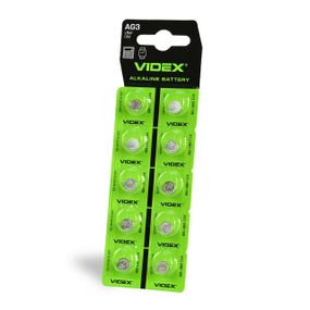Часовая батарейка Videx AG 3/LR41 в блистере, 10 шт.