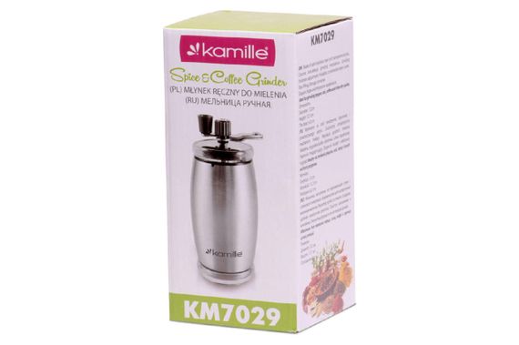 Кофемолка ручная Kamille - 160 мм нержавеющая (7029) | Зображення 2