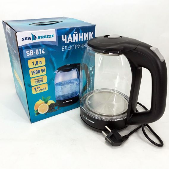 Стильний електричний чайник SeaBreeze SB-014, Тихий електричний чайник, SJ-285 Електронний чайник | Зображення 6