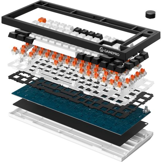 Клавіатура GamePro Asgard Valhalla MK160B Pro 75 RGB Wireless/Bluetooth/USB Black (MK160B Pro) | Зображення 3