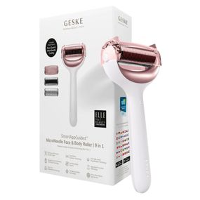 Ролик для игловой мезотерапии лица и тела GESKE MicroNeedle Face&Body Roller 9в1 turquoise, Бежевый