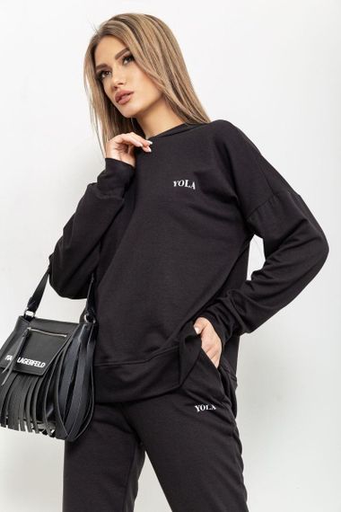 Спорт костюм женский двухнитка  цвет черный 129R1515 | Зображення 2