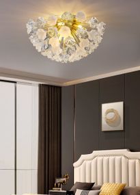 Люстра стельова на 8 лампочок 26753 Латунь 35х60х60 см.