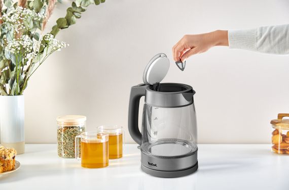 Електрочайник TefalGlass Kettle, 1,7л, скло, сірий (KI740B30) | Зображення 3
