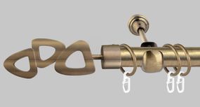 Карниз для штор однорядний металевий 25 мм, Лілет (комплект) 320 див. (стик труб)