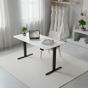 Стіл із електричним регулюванням висоти, одномоторний, чорний каркас, 1200х600х718-1178 мм.