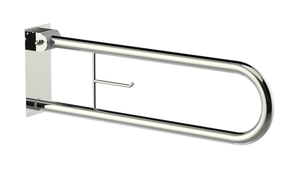 Поручень відкидний настінний з тримачем туалетного паперу Maxiflow (4833.2311P.304.00)