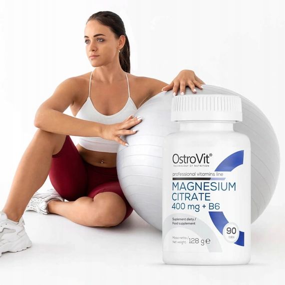 Цитрат магнію 400 мг + B6 Ostrovit Magnesium Citrate 400 mg + B6 90tabl | Зображення 2