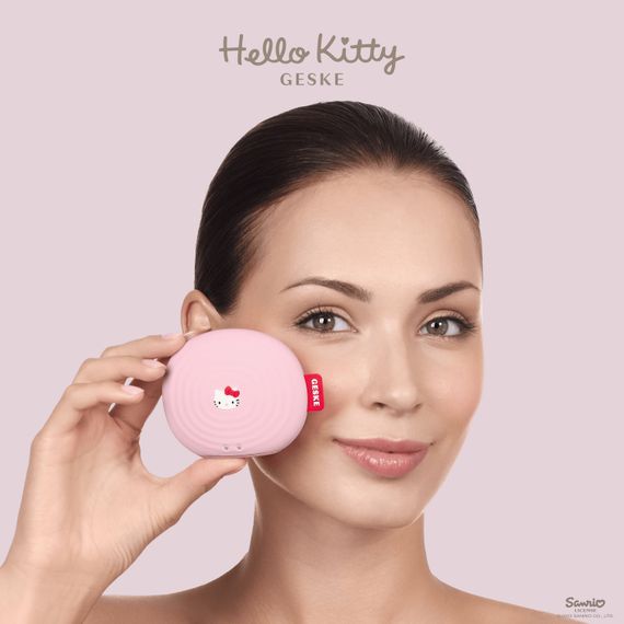 Електронна ультразвукова щітка для обличчя GESKE Sonic Facial Brush 4в1 by Hello Kitty pink | Зображення 3