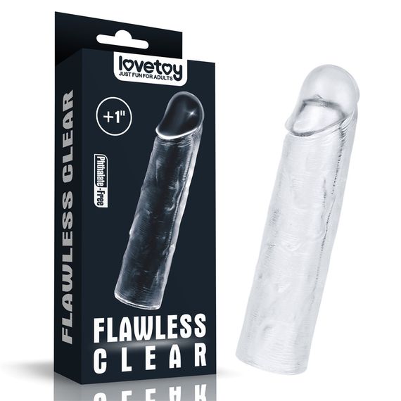 Насадка - Flawless Clear Penis Sleeve Add 1" Clear sexstyle