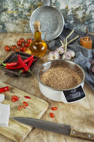 Ваги кухонні електронні Adler AD 3166 до 5 кг зі знімною чашею з нержавіючої сталі | Зображення 7