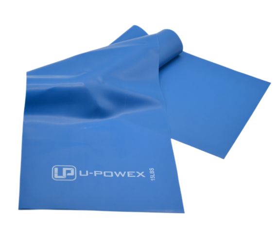 Стрічка-еспандер для фітнесу та реабілітації U-POWEX Fitness band 0.4мм. (6.8 кг) Blue | Зображення 3